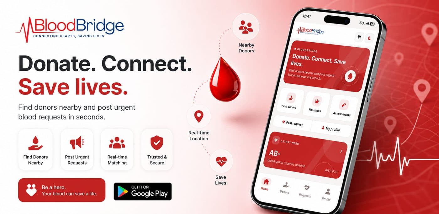 BloodBridge app overview