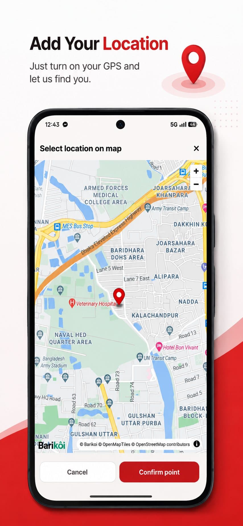 BloodBridge map location picker
